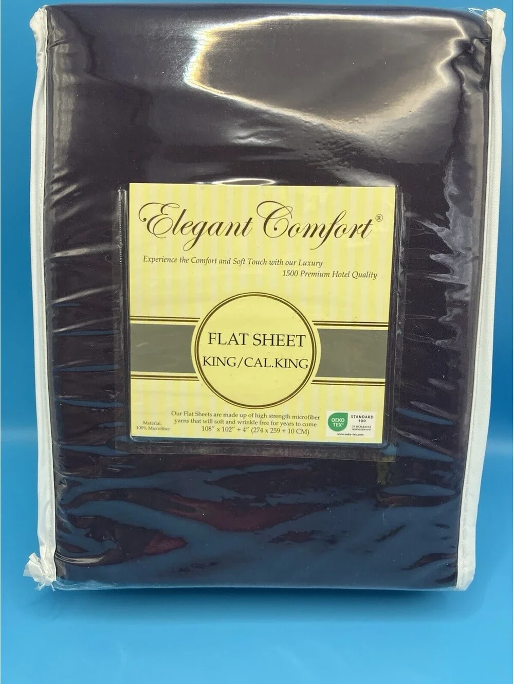 Elegant Comfort Wrinkle-Free 1500 Thread Count Egyptian California king Eggplant